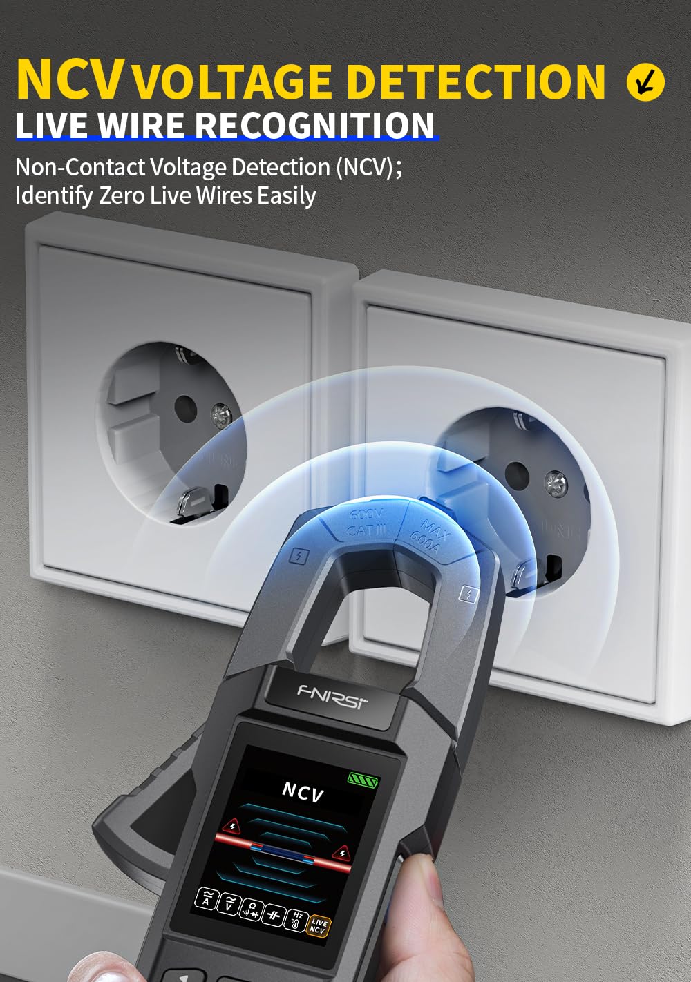 FNRSI DMC-100 Clamp Meter - True RMS, 600A, NCV Detection -7 FNRSI DMC-100 Clamp Meter - True RMS, 600A, NCV Detection -7