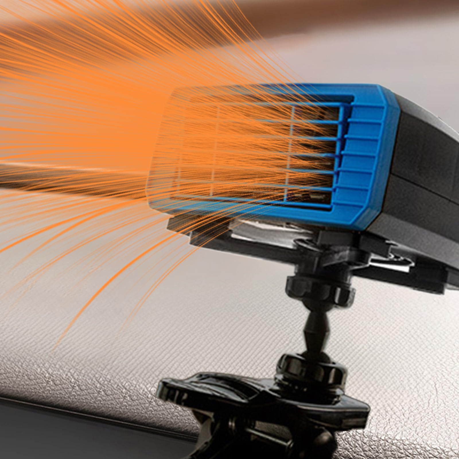 Riloer Calentador de Coche de 12 V 150 W, Descongelador Parabrisas Viento frío y Caliente, Giratorio de 360°, desempañador de Parabrisas calefactor coche
