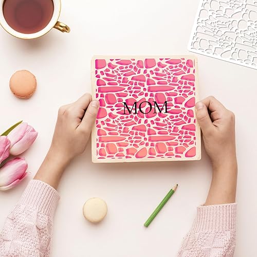 Miniatura 2 de 12 plantillas de ladrillo para plantillas, plantillas de pared de ladrillo de 6 x 6 pulgadas, plantillas reutilizables para manualidades,