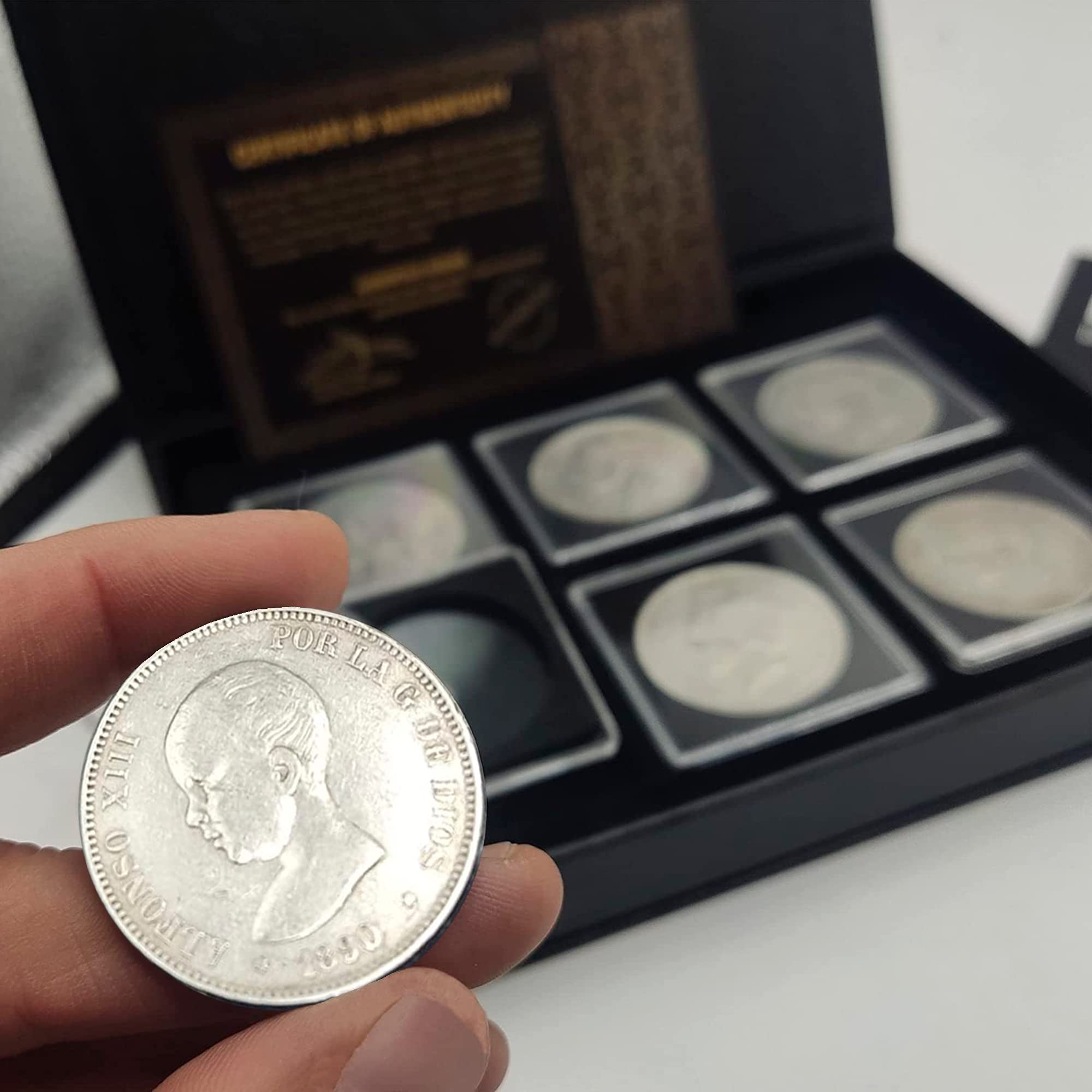 Monedas Españolas - Colección Completa de 6 Monedas 5 Pesetas de Plata (1871-99). Los Duros de Plata de la Monarquía