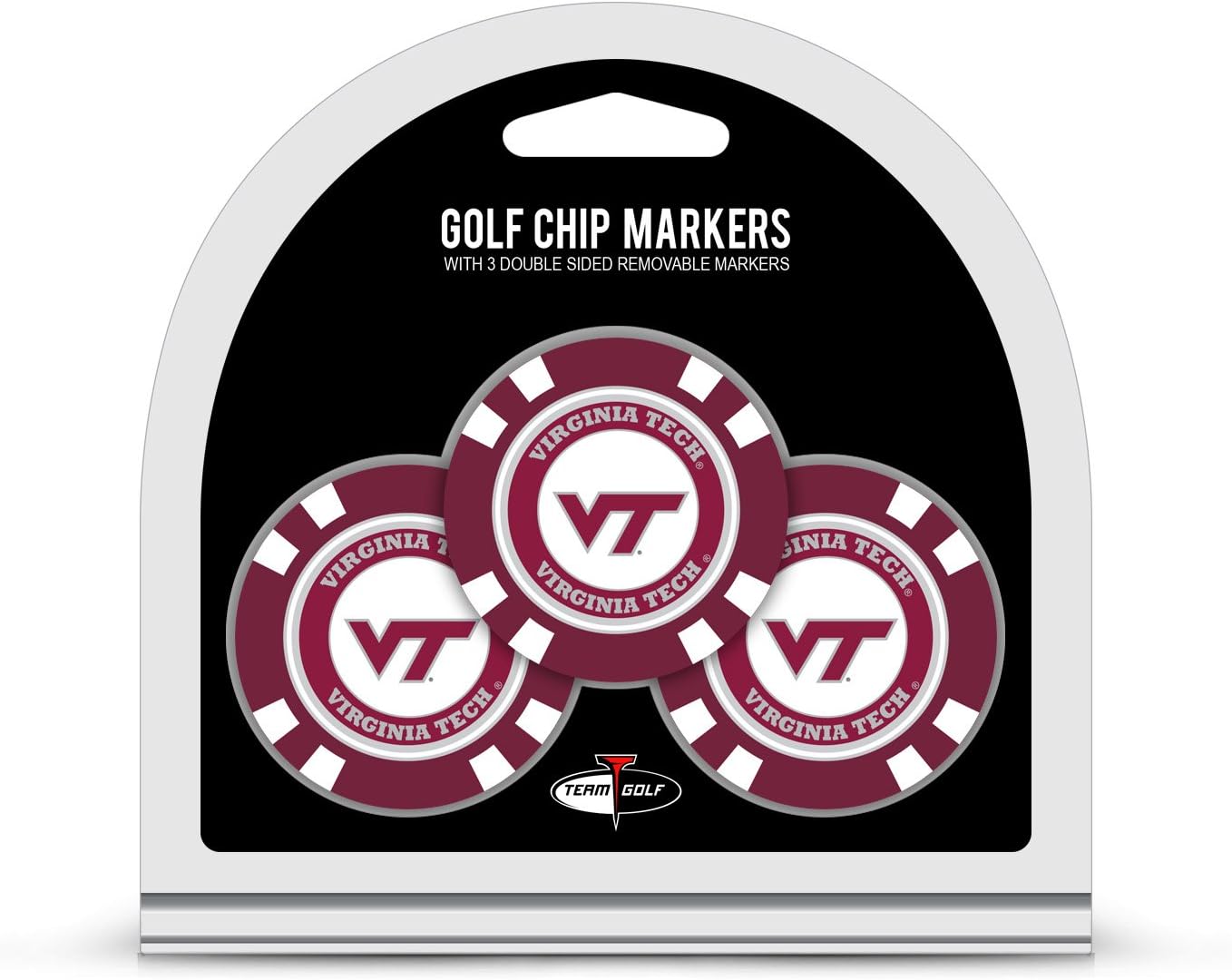 Team Golf NCAA Poker Chip Size with Pop Out Smaller Double-Sided Enamel Markers