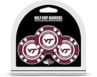 Vista 42 de Team Golf NCAA - Marcadores para pelotas de golf tamaño de ficha de póquer con marcadores de doble cara esmaltados más pequeños