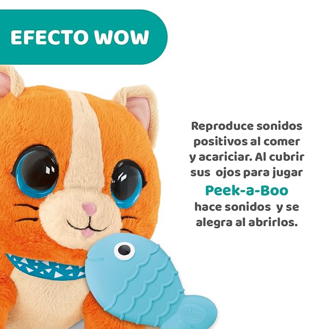 Foto 4 de 5 de Chicco Mascota Peekaboo Kity, Peluche De Gato Interactivo, Muñeco Ideal Como Mascota, Come y Juega