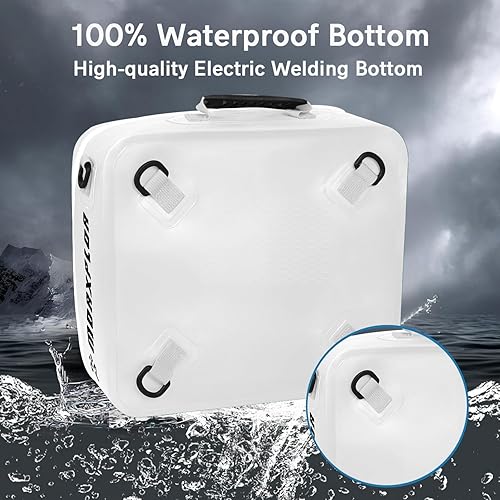 Miniatura 52 de Bolsa térmica impermeable de PVC para paddleboard, 12 latas, enfriador aislado suave para paddleboard, camping, kayak Azul oscuro