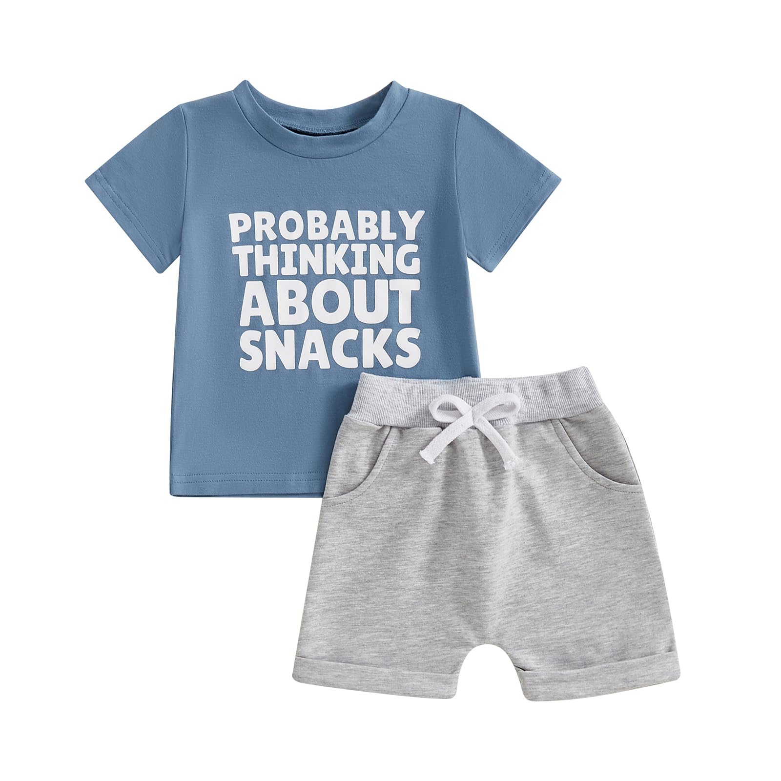LIOMENGZI Toddler Baby Boy Summer Outfit Letter Print Short Sleeve Boys Summer T-Shirts Top Shorts Infant Casual Clothes Set