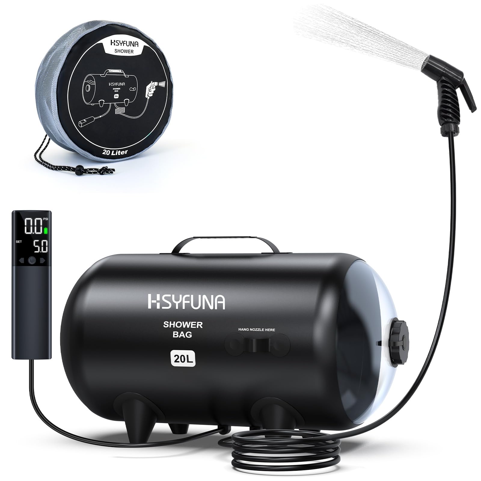 Douche solaire 20 L TRIGANO Luxe - Douche à suspendre camping