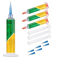 Vista 4 de Jeringa BGA de 1.23 oz de pasta de soldadura con plomo Sn63pb37 punto de fusión 361.4 °F, para electrónica PCB IC teléfono celular, CPU LED Bga