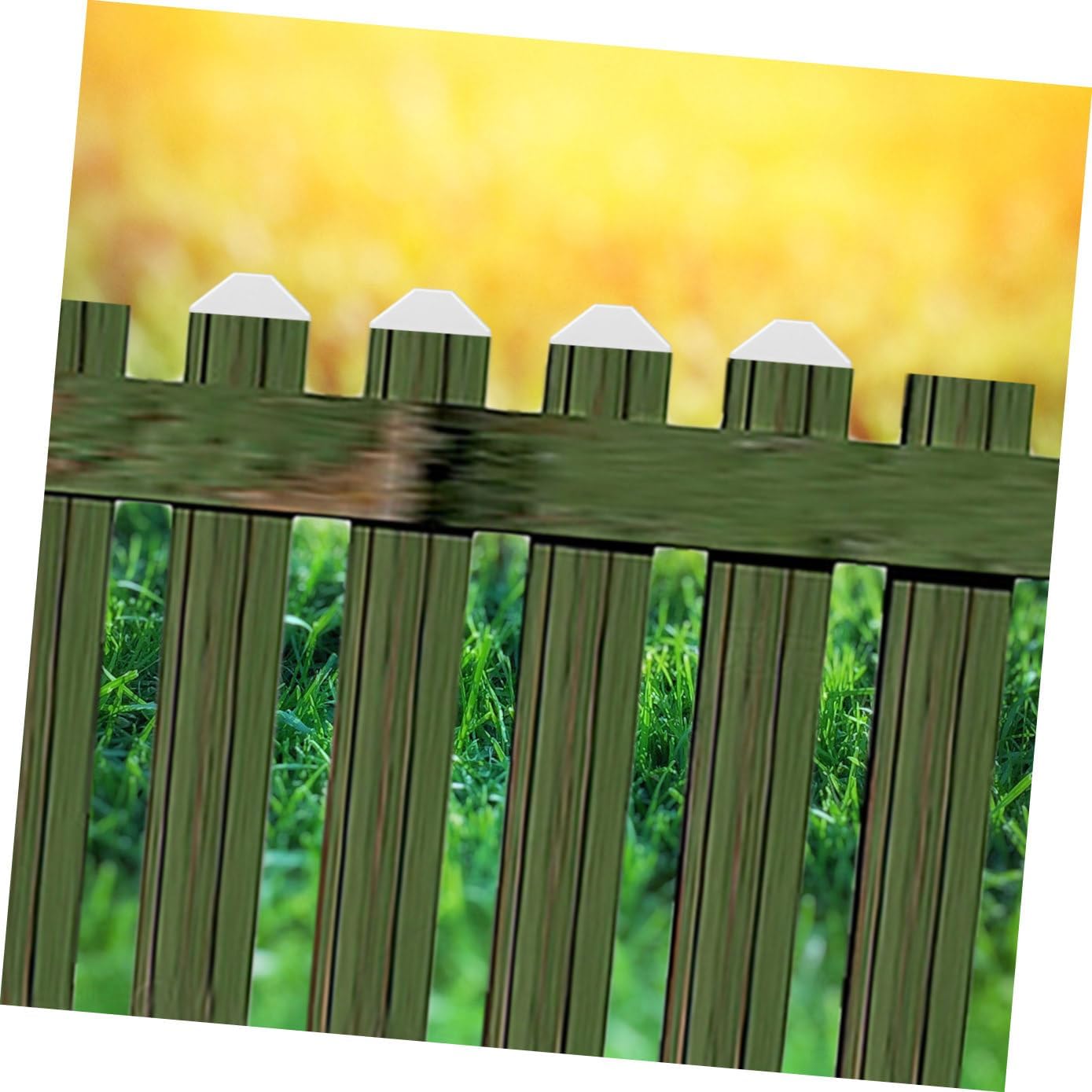 Luxshiny 8pcs PVC Fence Post Caps Flat Covers Replacement Guardrail Sealing Covers for Outdoor Garden Decking Railings