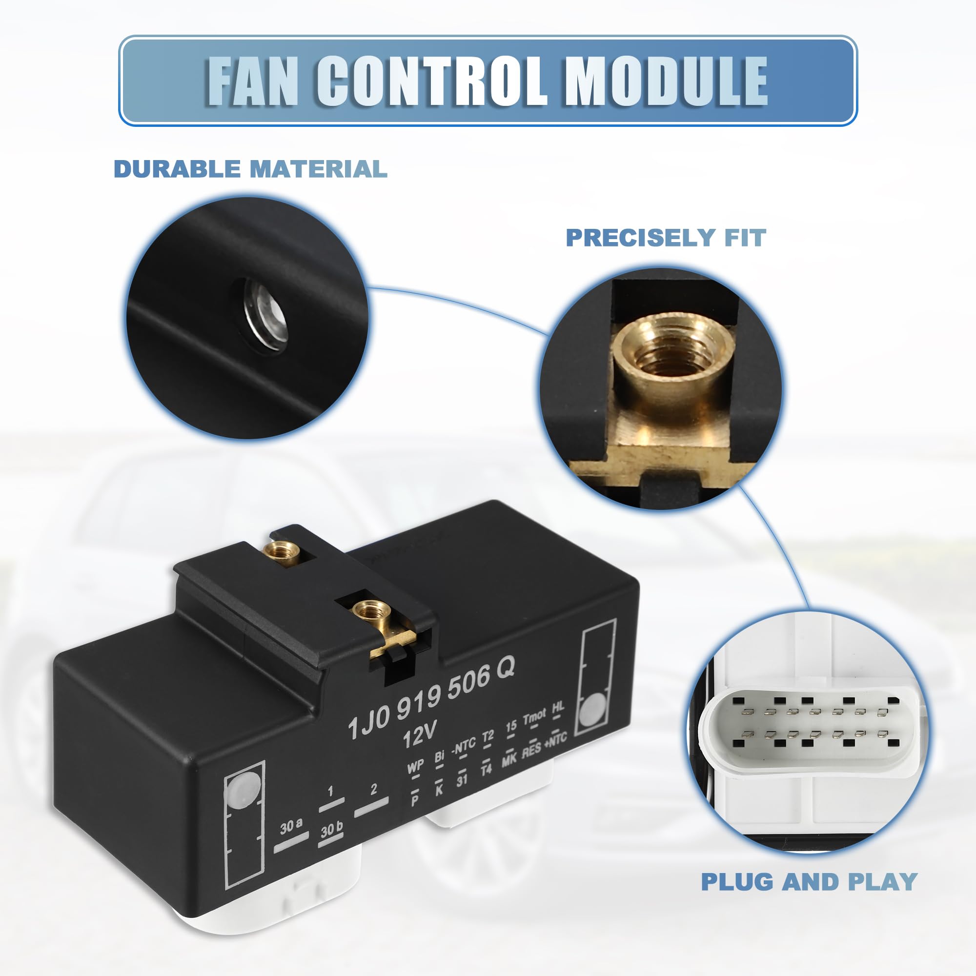 ABSOPRO Modulo di controllo ventola radiatore per Volkswagen 1J0919506Q