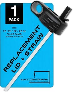 Polar Camel Lid Replacement 20 oz 32oz 40oz 12oz 1Pack - Water Bottle with Straw, Flip Top