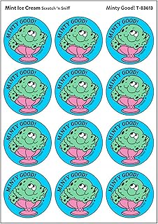 Minty Good!/Mint Ice Cream Scent Retro Stinky Stickers by TREND; 24/Pack - Authentic 1980s Designs!