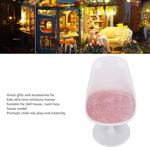 Miniatura 5 de Casa de muñecas Silla giratoria casual, silla giratoria para casa de muñecas, silla de oficina, silla de bar para casa de muñecas a escala 1:6,