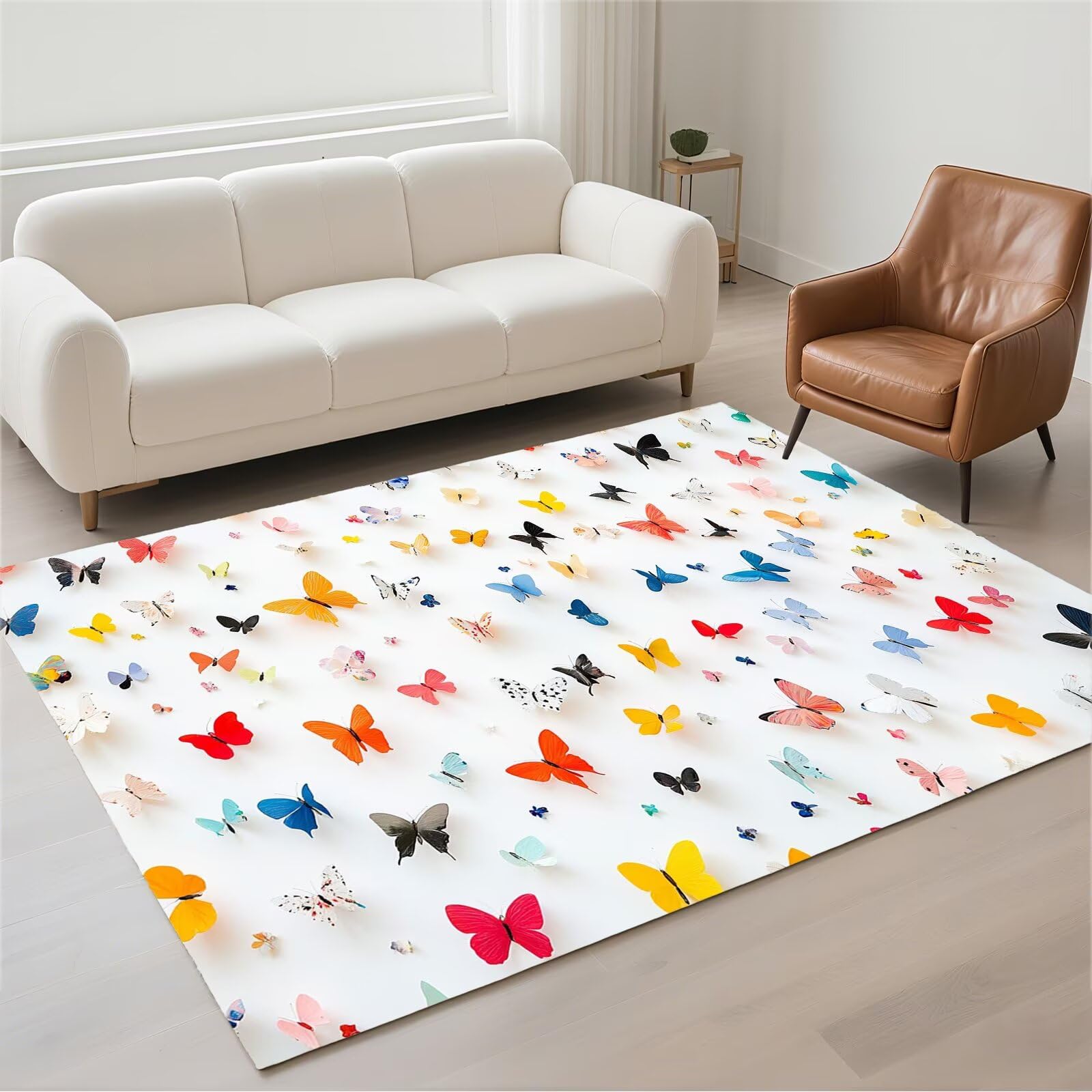Tapis salon imperméable et lavable grand format pour un entretien facile