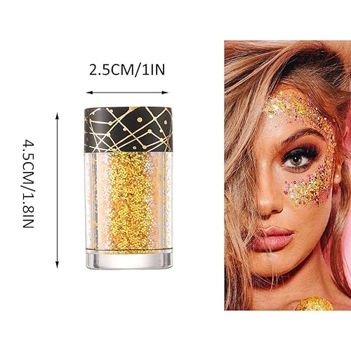 Miniatura 6 de Kilshye Giltter - Sombra de ojos metálica de alto pigmento, sombras brillantes, para cosplay, fiesta, maquillaje para mujeres y niñas, paquete de 1