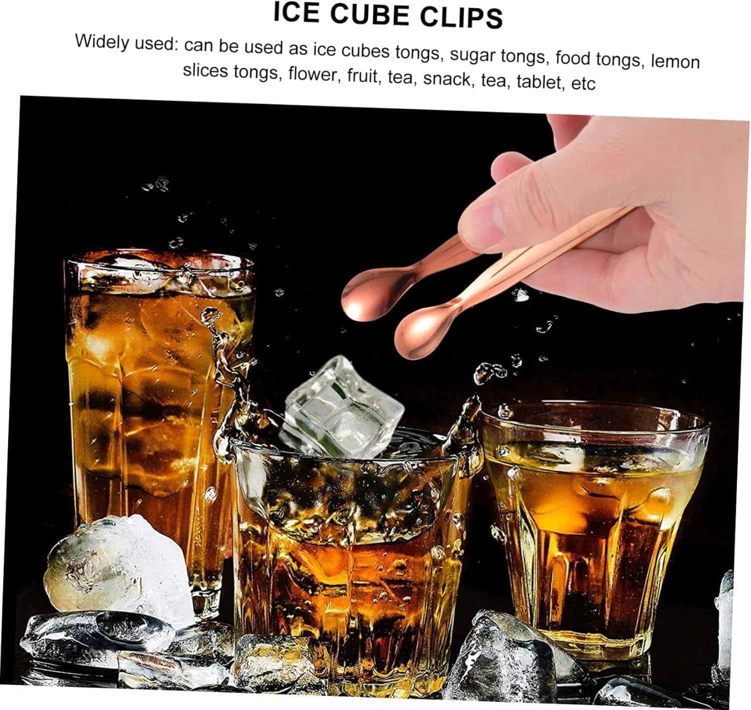 Cooking Tongs, 8pcs Stainless Steel Ice Clip Coffee Tongs Food Tong Bread Tongs BBQ Tongs Stainless Steel Sugar Tongs Bread Food Tea Sugar Cubes Cooking Tongs Small Accessories