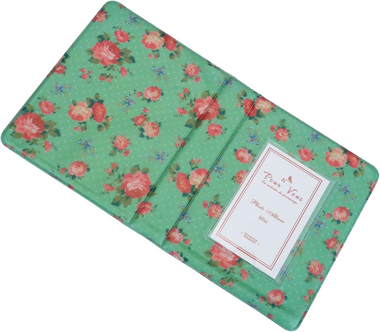 Instax Album Set, Bundles Set of 4 Vintage Flower Floral Mini Photo Album, for Fuji Fujifilm Instax Mini 8 90 Polaroid, 3-inch Business Credit Name Card Holder with 64 Pockets Slots (4PCS)