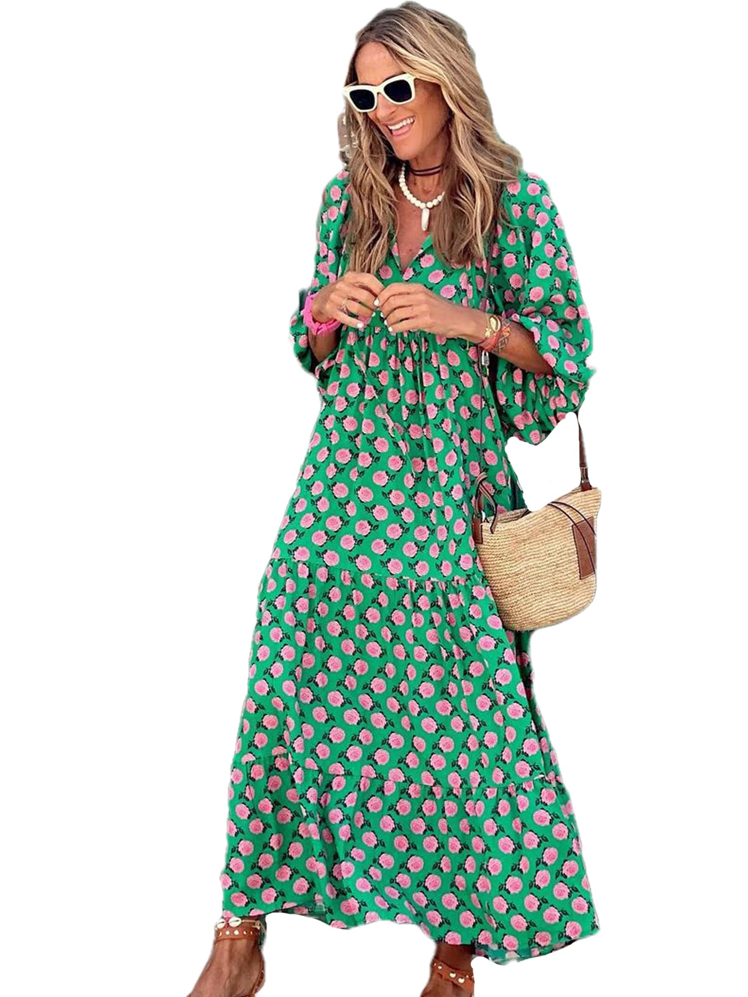 MessBebe Maglione da Donna Maglia Vestito da Donna a Maniche Lunghe con Collo Alto Comodo Abito Lungo Fino al Ginocchio Elegante Pullover Autunno Inverno