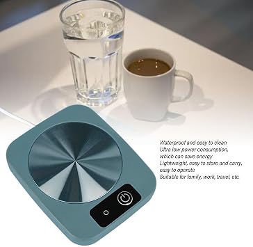 Coffee Mug Warmer, 55C Smart Constant Temperature Coaster USB Powered Milk Cup Heater Pad for Home Kitchen Office Desk, Smart Electric Beverage Warmer for Coffee, Tea, Milk (Green)