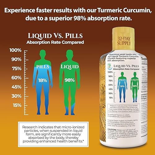 Miniatura 8 de Tropical Oasis Joint Complete Premium - Suplemento líquido para articulaciones con sulfato de glucosamina líquida, condroitina, MSM y ácido