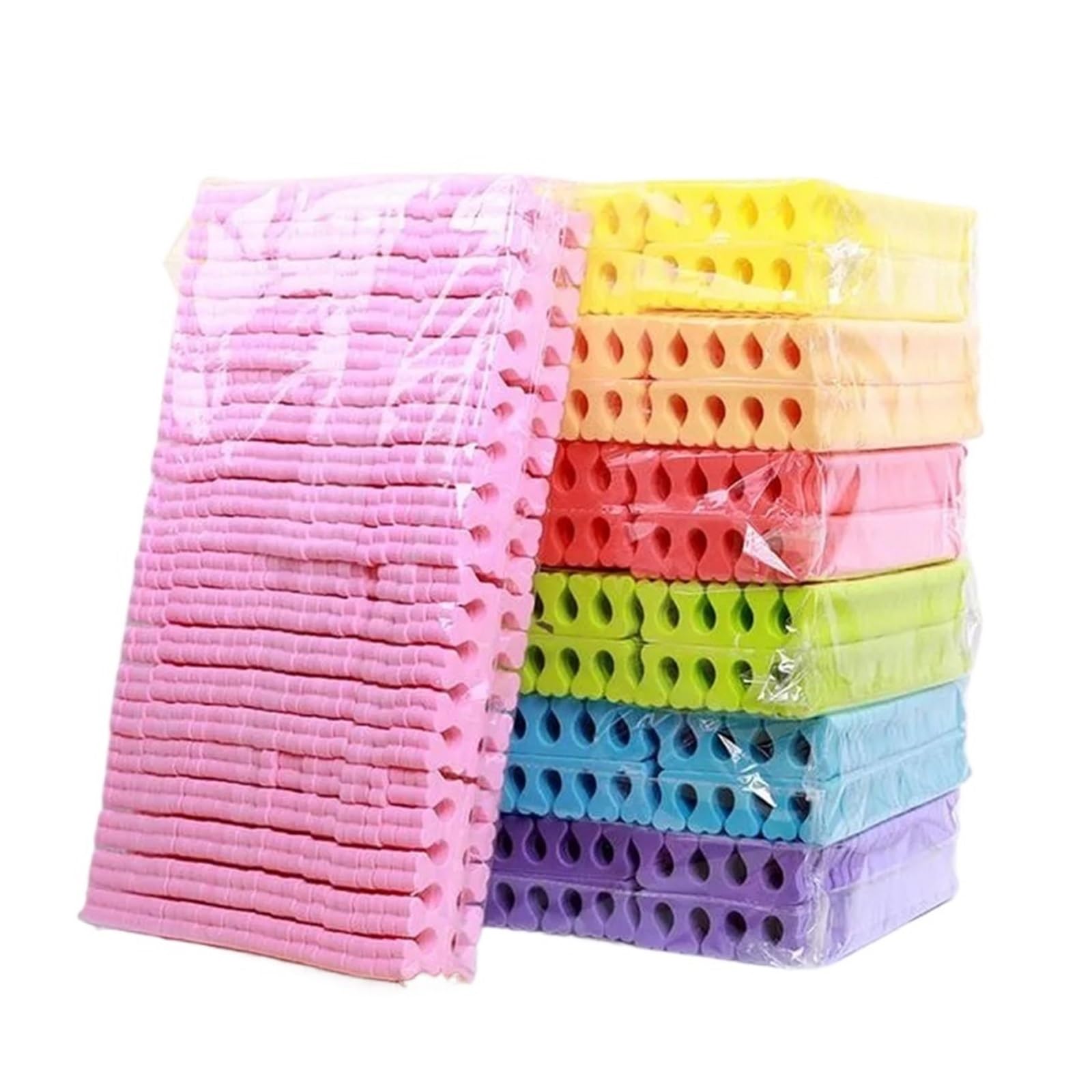 50/100 sztuk Różowe Gąbki Separatory Palców U Stóp Lakier Do Paznokci Pielęgnacja Stóp Separatory Palców Manicure Pedicure Narzędzie Do Zdobienia Paznokci Luzem(100pcs pink)