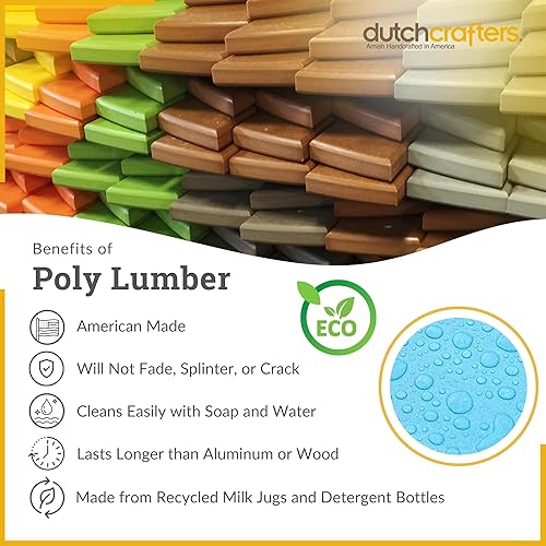 Miniatura 9 de DutchCrafters Comedero grande de plástico de polietileno para pájaros con dos jaulas de sebo para aves silvestres al aire libre, fabricado en