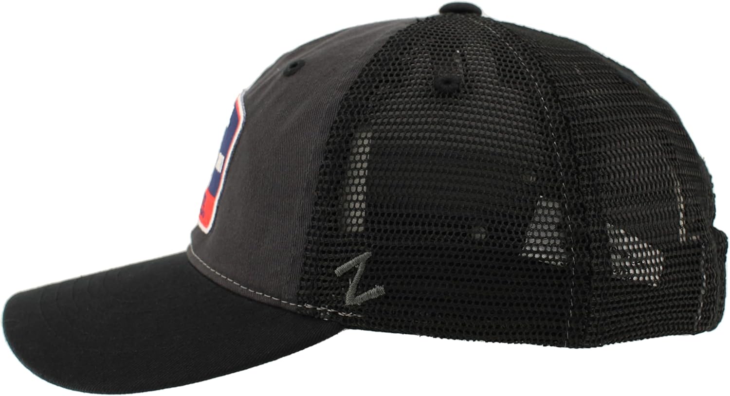 ZHATS Standard NCAA Officially Licensed Hat University Patch Switchback Charcoal Black, Grey, One Size - Image 3