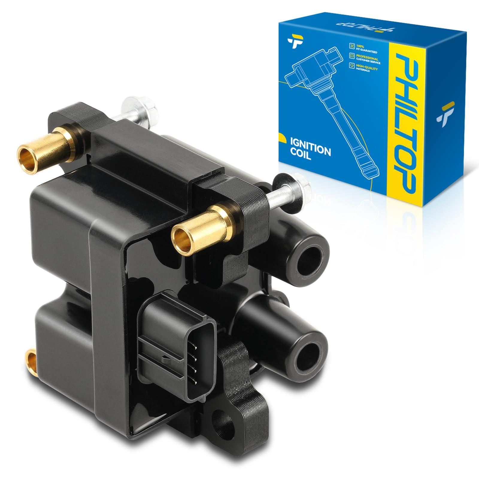 PHILTOP UF538 Ignition Coil Pack Fit for 2005-2009 Subaru Outback 2.5L | 2005-2010 Impreza 2.5L, 2005-2008 Forester 2.5L, 2005-2009 Legacy 2.5L, Saab 2005-2006 9-2X 2.5L/2.5L_Naturally Aspirated