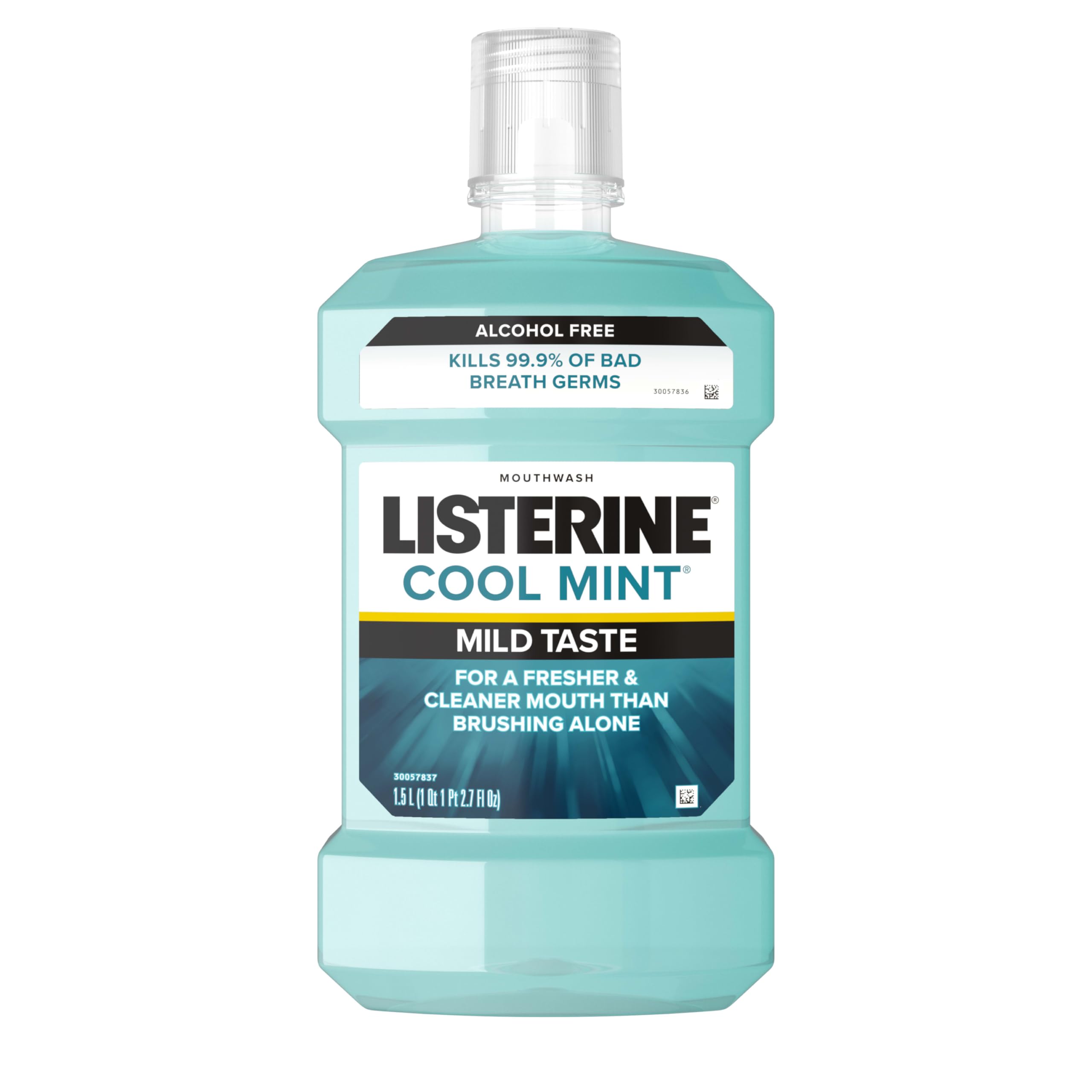 Total Care Anticavity Fluoride Mouthwash, 6 Benefits in 1 Oral Rinse Helps Kill 99% of Bad Breath Germs, Prevents Cavities, & Strengthens Teeth, Fresh Mint, 1 L, Pack of 1