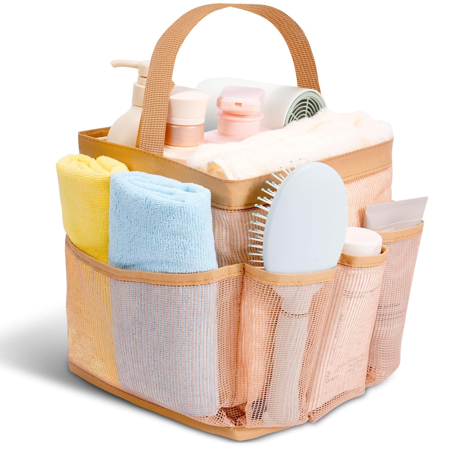 Asisnt Shower Caddy for College Dorm Room Essentials for Girls with 9 Pockets Large-Capacity Shower Basket Quick Dry
