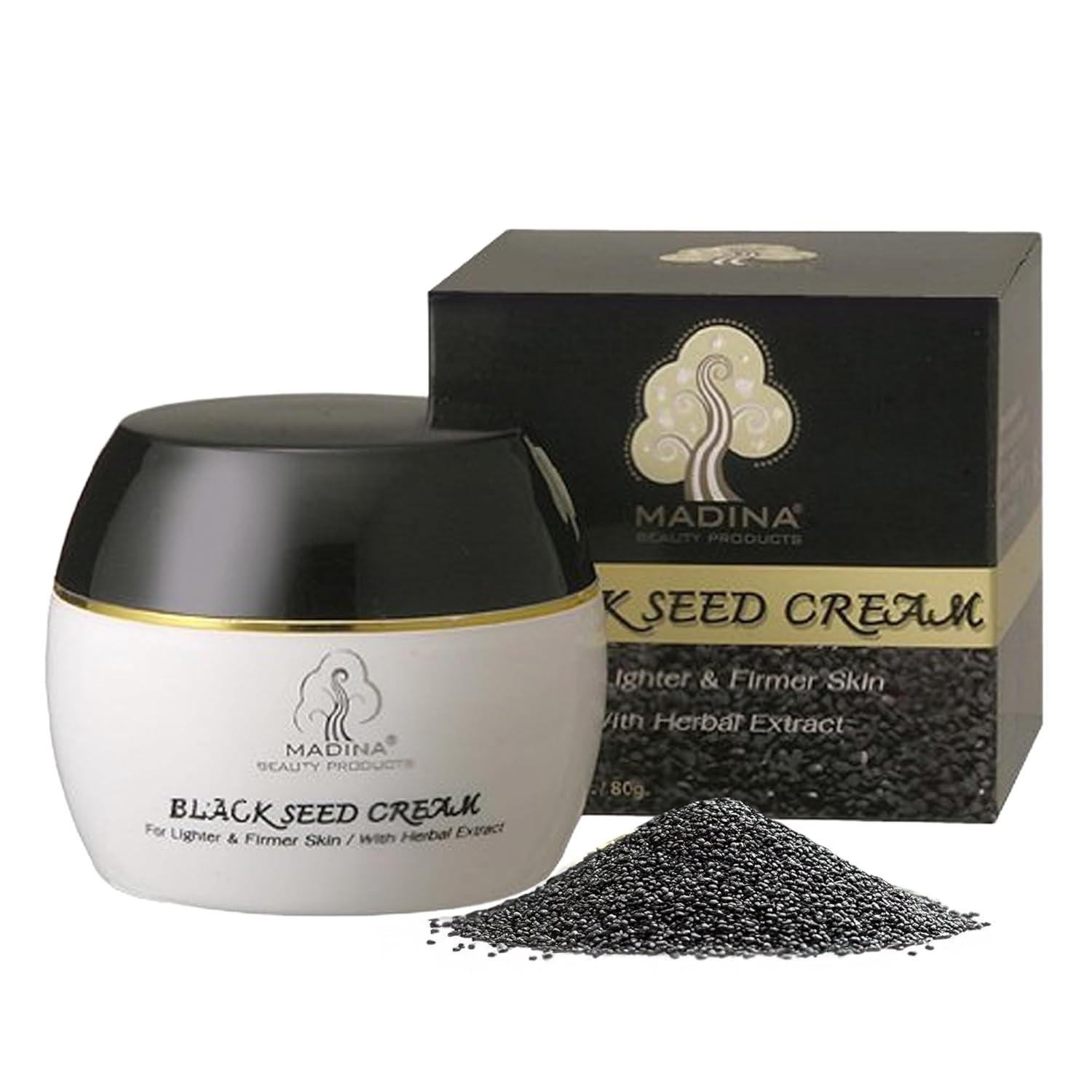 Madina Black Seed Cream 6 Pack – Black Seed Oil, Natural Skin Moisturizer, Nourishing Face Cream, Antioxidant-Rich, Anti-Inflammatory Skincare, Deep Hydration, For All Skin Types, 2.82 oz Each