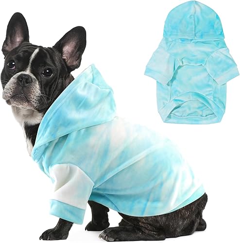 Mklhgty Sudadera con capucha para perro, teñido anudado, para cachorros, abrigo para clima frío, ropa para mascotas para perros y gatos disponible en Yaxa Peru