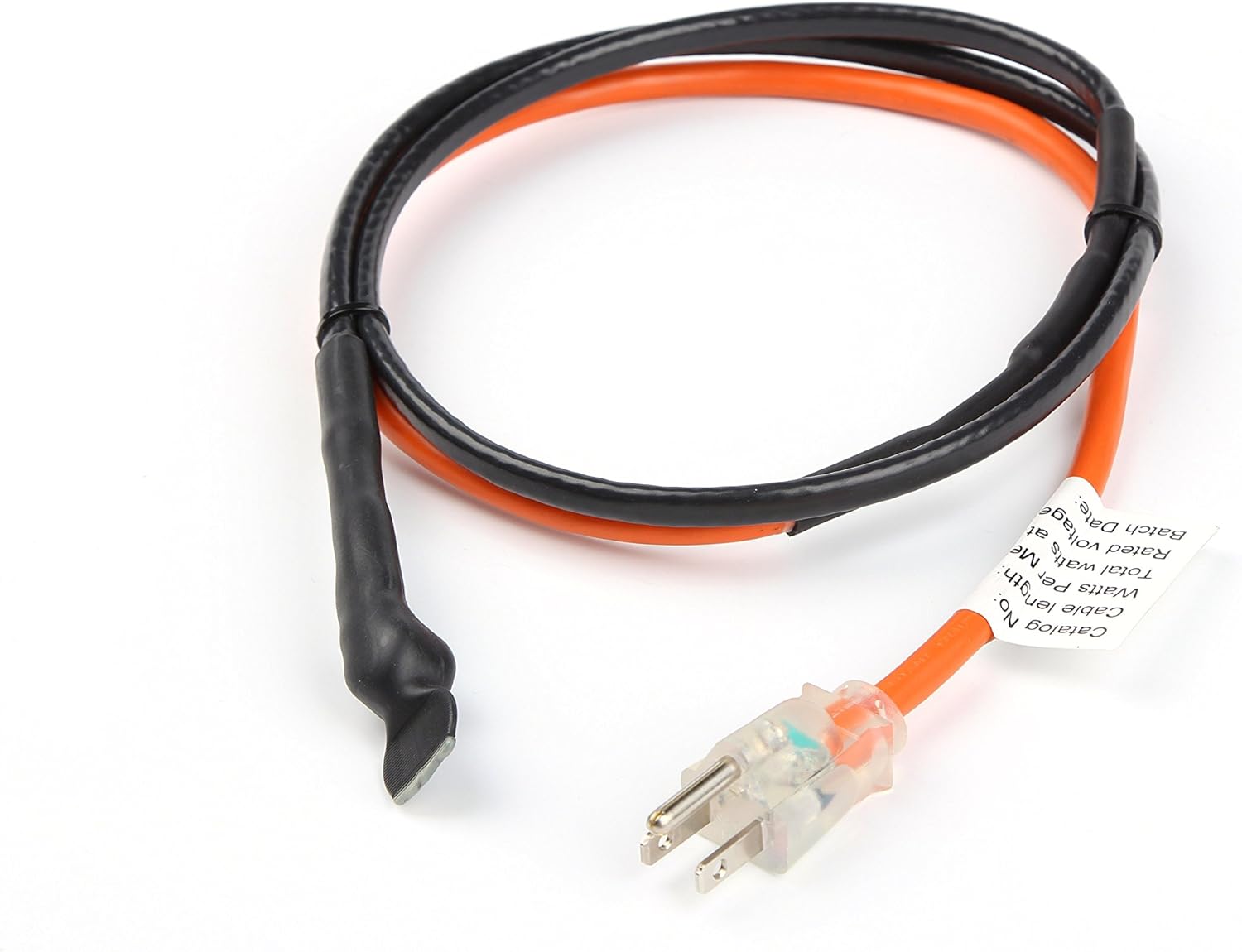 HEATIT HISD 18-feet Pipe Heating Cable with Built-in Thermostat 7W/ft - - 