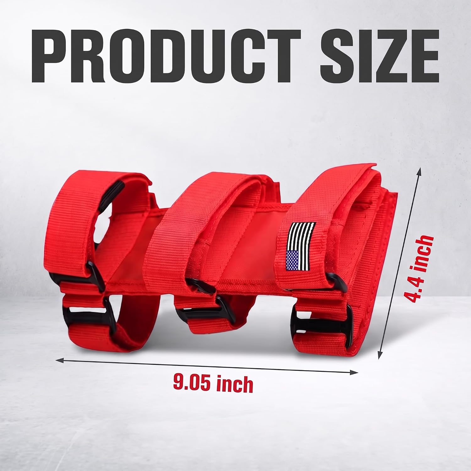 Car Adjustable Roll Bar Fire Extinguisher Holder, Fire Extinguisher Strap with American Flag Pattern, Secure Car Interior Accessories, Universal for Most Cars SUVs Trucks (Red) image 2