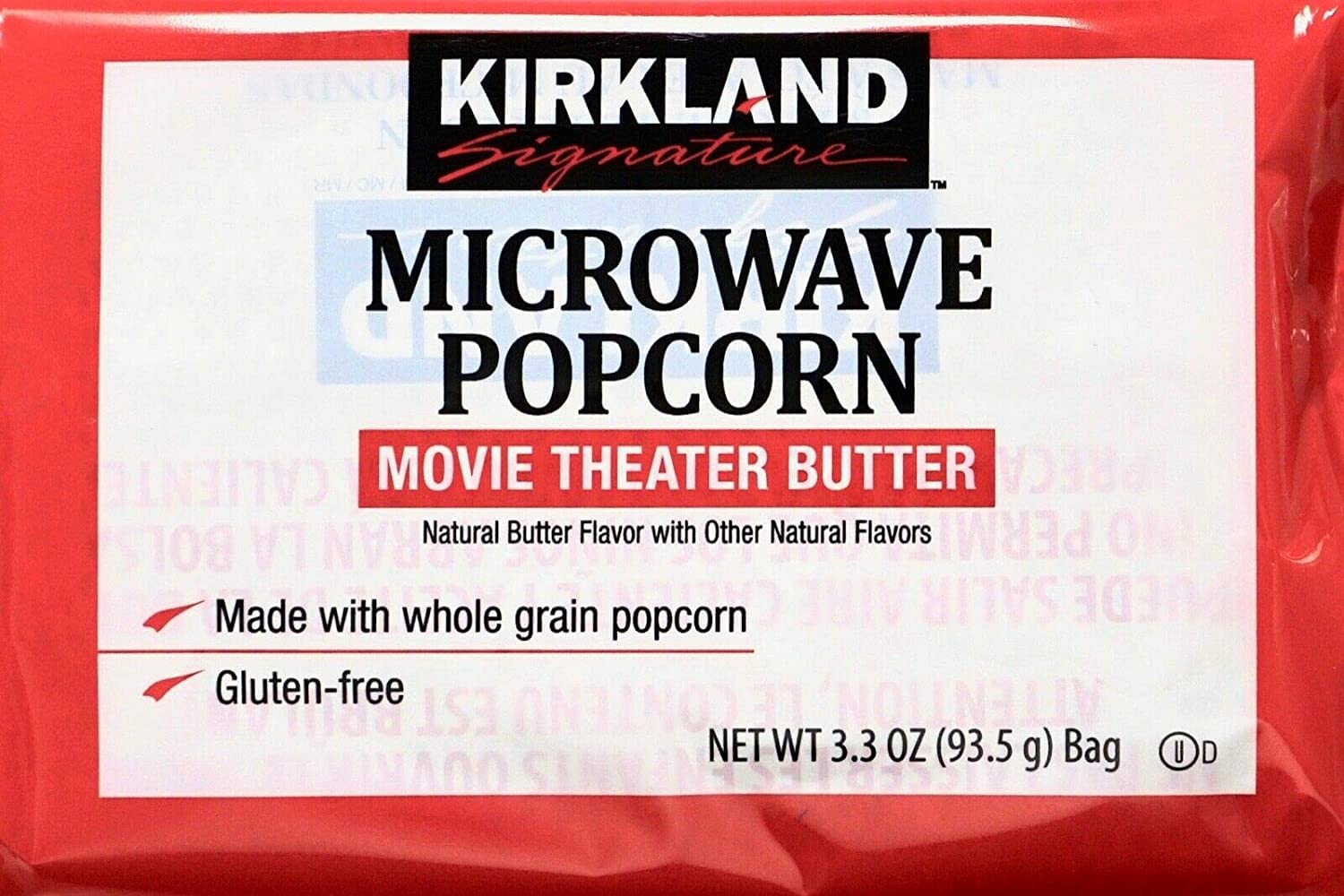 KIRKLAND SIGNATURE lYGTcR Microwave Popcorn, 3.3 oz, 44 Count, 2 Pack