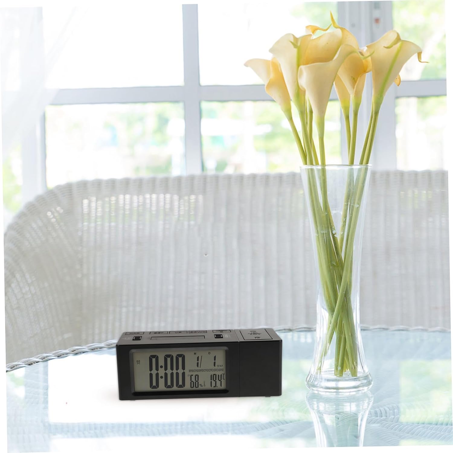 Projection Alarm Clock Brightness Silent and Ceiling Projection for Bedrooms Clock for Boys and Girls and Adults