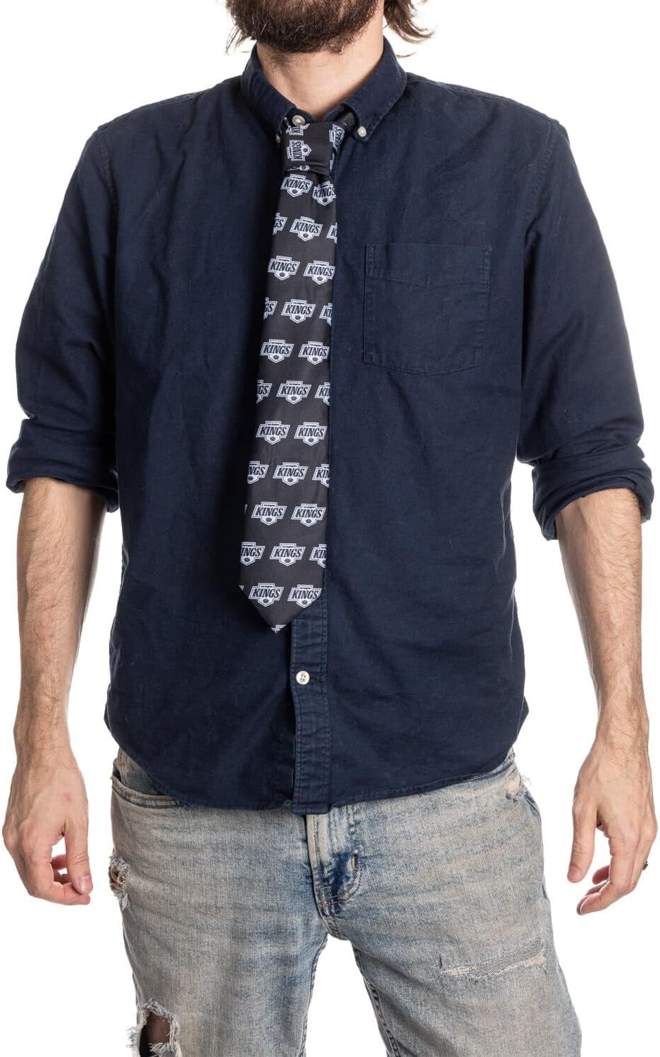 Calhoun NHL Men's All Over Team Logo Neck Tie