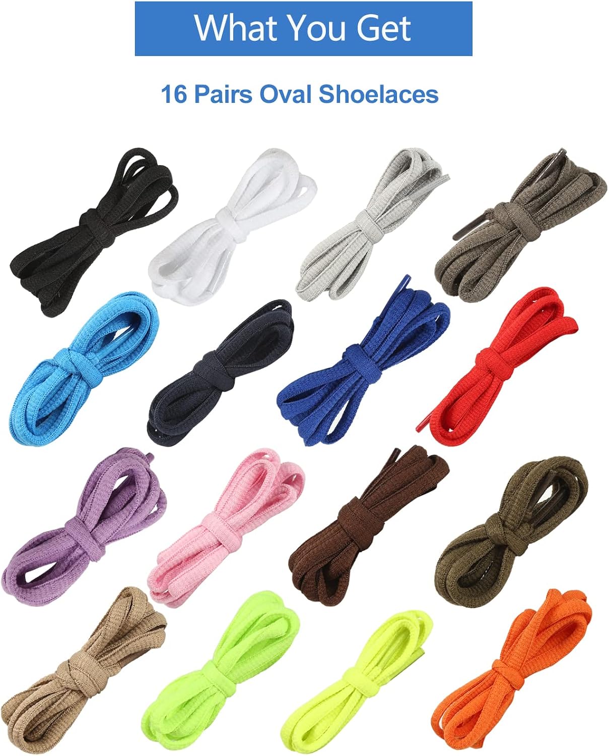 Amerlery Shoe Laces Half Round Shoelaces with 16 Colors Oval Shoe Strings for Sneakers : Clothing, Shoes & Jewelry