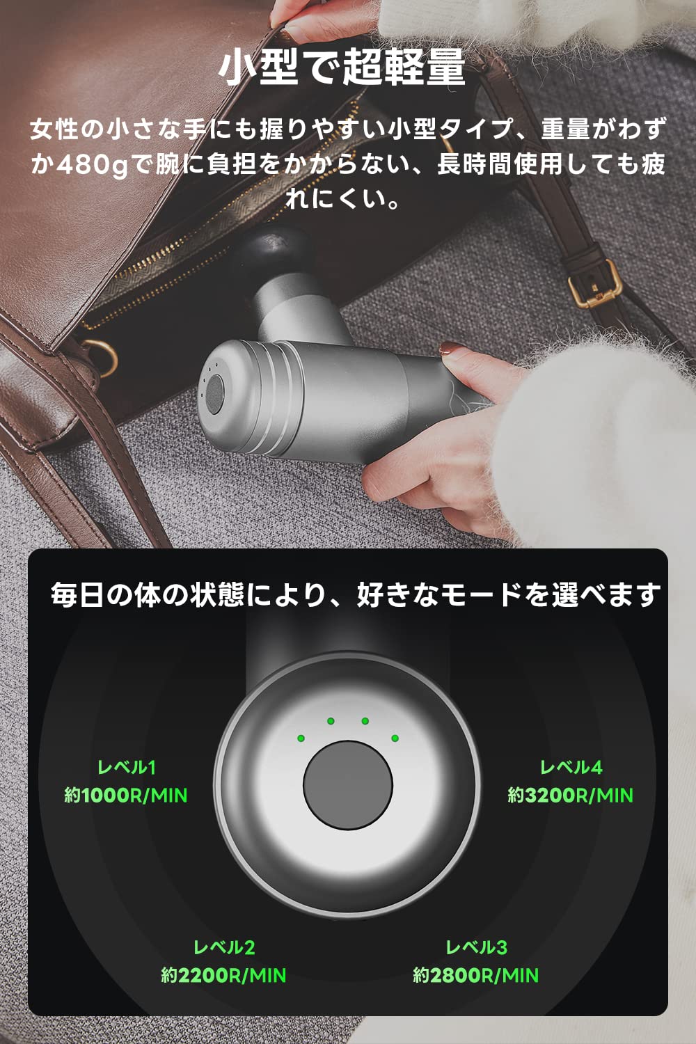 Amazon | Litheli 筋膜リリースガン 着脱可能 バッテリー Type-C充電 