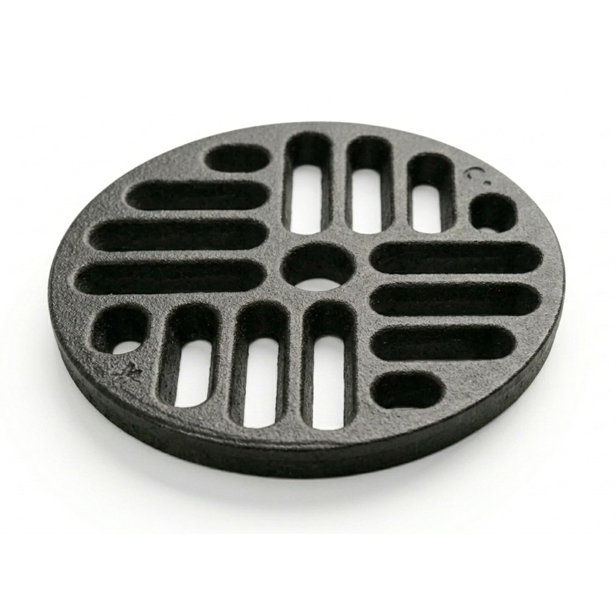 Rejilla de ceniza de hierro fundido circular | Reemplazo universal para estufas de madera, chimeneas y hornos | Grosor 1 cm, Ventilación optimizada | Diámetro 13,5 cm