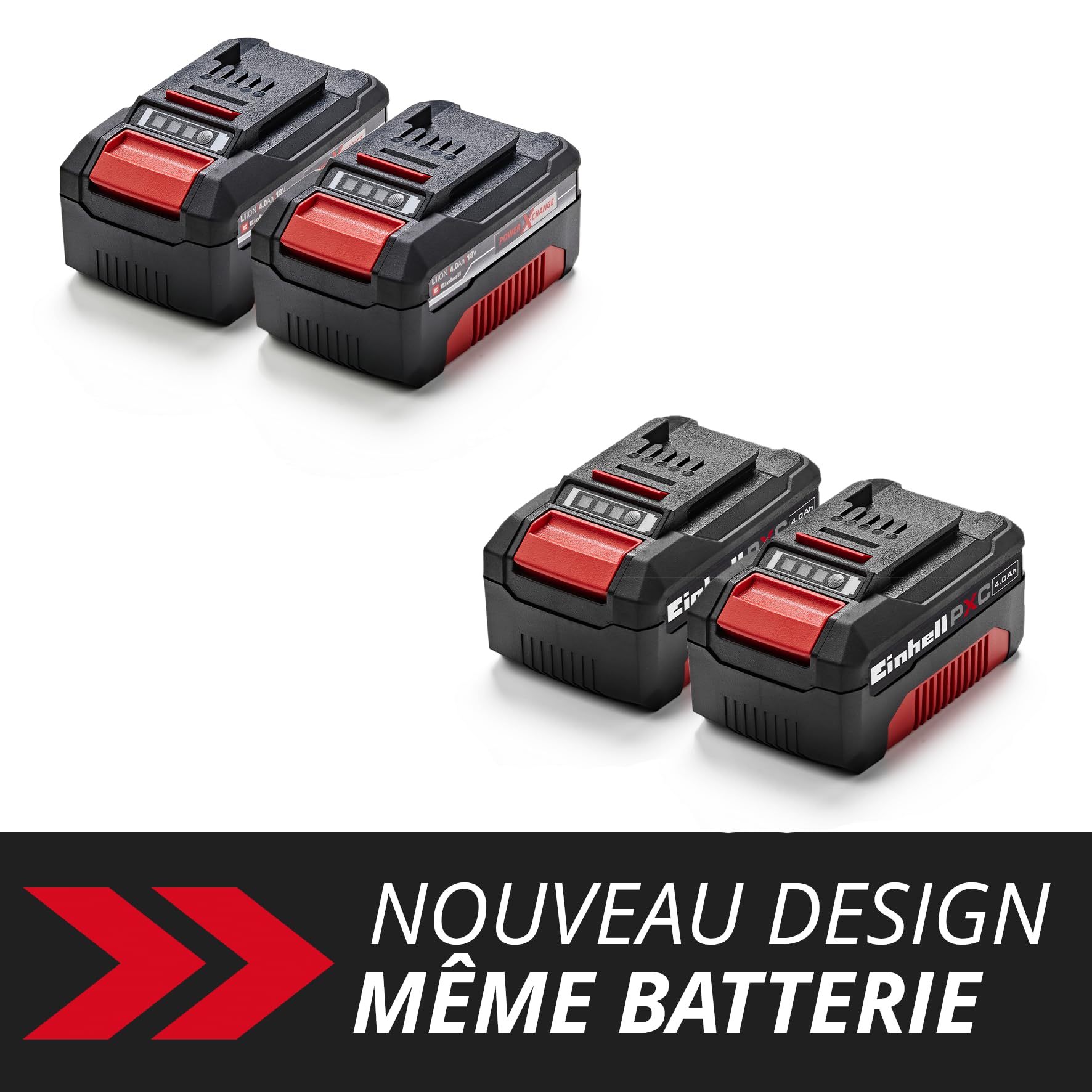 Einhell Système à double batterie 4,0 Ah Twinpack Power X-Change Li-Ion 18V 2x 4,0 Ah PXC