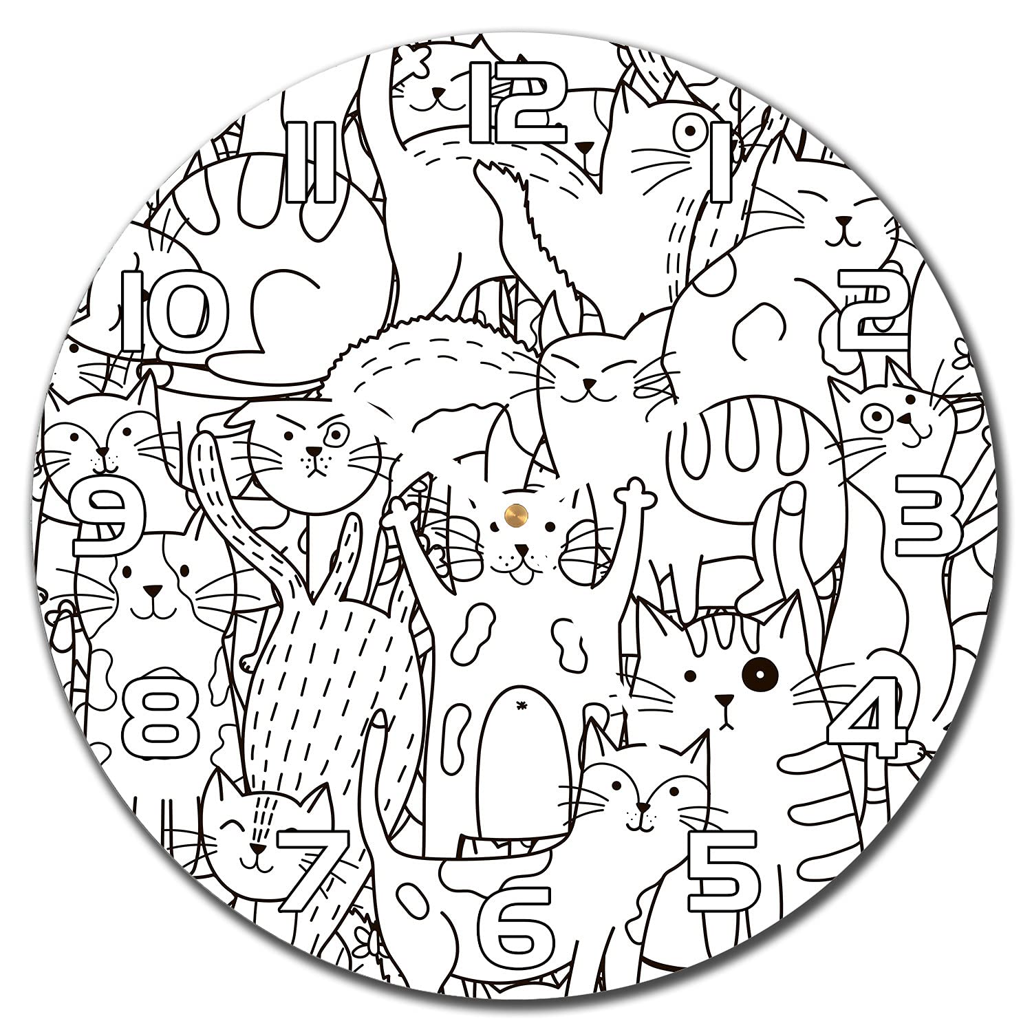Horloge en verre de sécurité 30 cm avec aiguilles blanches épurées