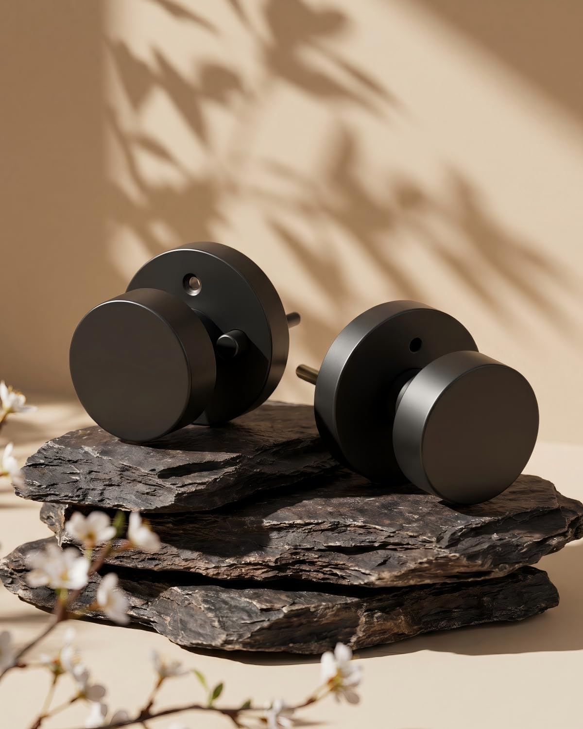 Goldenwarm Matte Black Door Knobs - 6 Pack -4