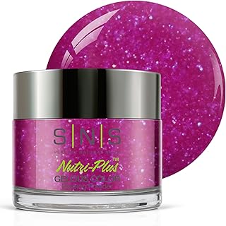 SNS Nail Dip Powder, Gelous Color Dipping Powder - Puddin' (Purple/Magenta, Shimmer) - Long-Lasting Dip Nail Color Lasts 14 Days - Low-Odor & No UV Lamp Required - 1 OZ