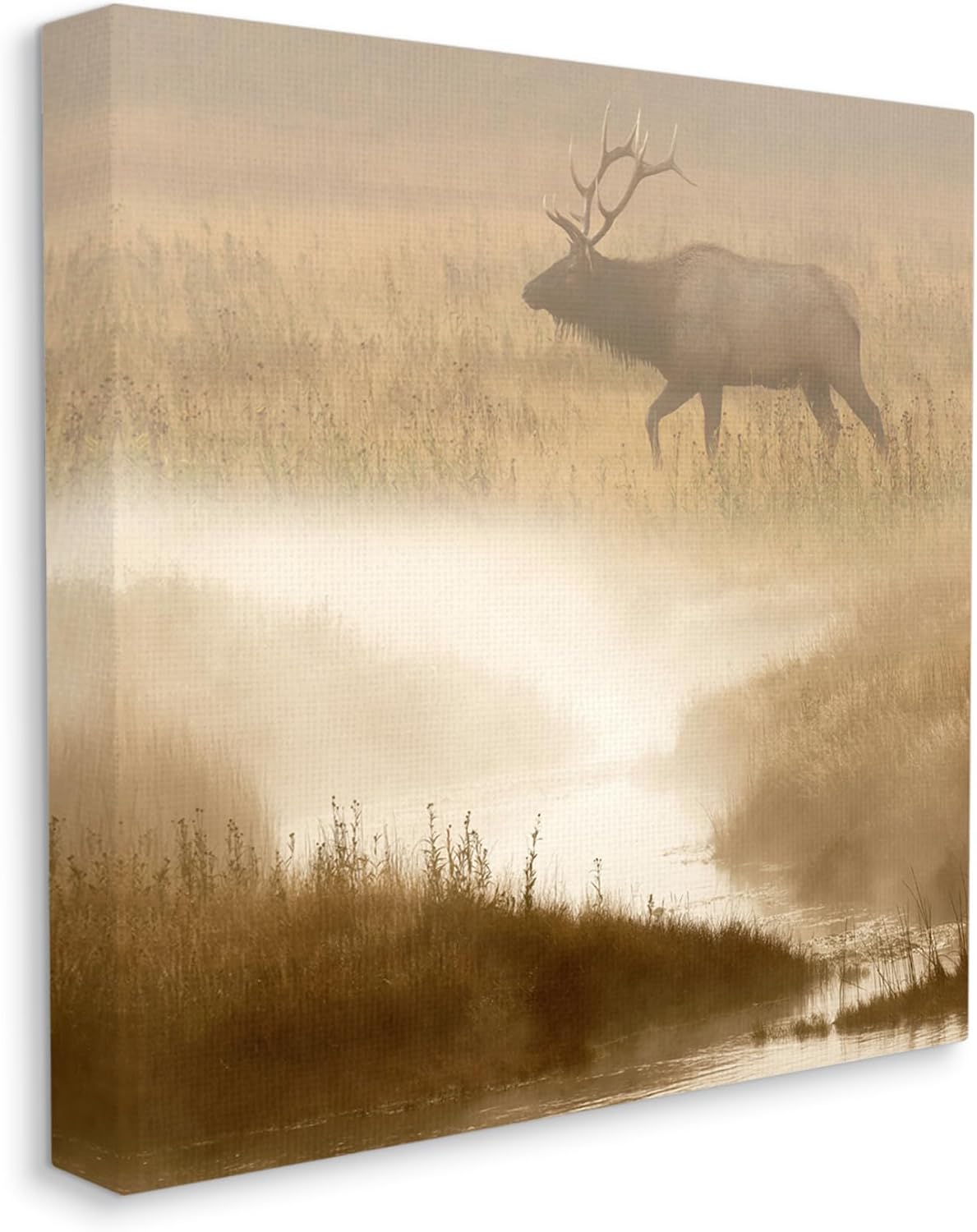 Stupell Industries Foggy River Deer Scene Canvas Wall Art by Danita Delimont