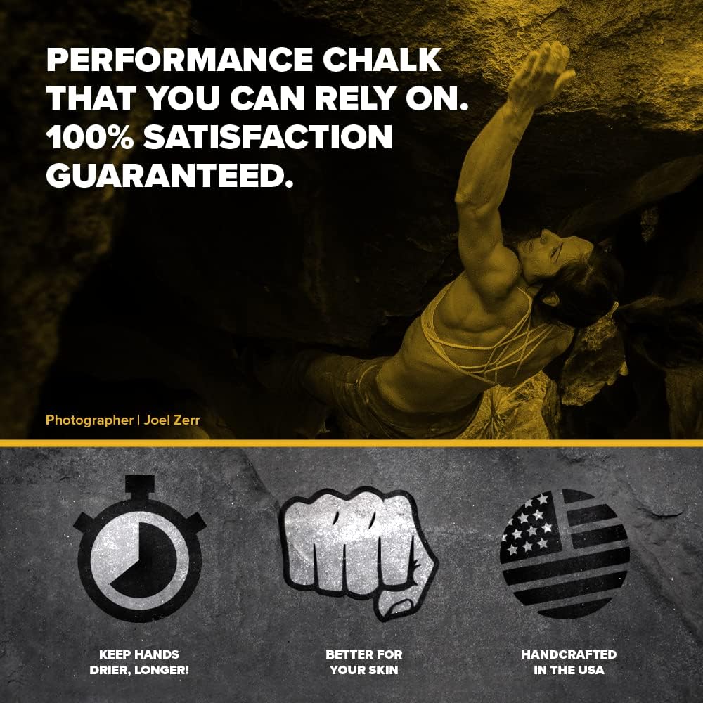 Friction Labs Premium Sports Chalk for Rock Climbing, Weight Lifting, Gymnastics, Tennis & More - Long Lasting Grip, Healthier Skin, Better Overall Performance - Endorsed by 100+ Pro Athletes : Sports & Outdoors