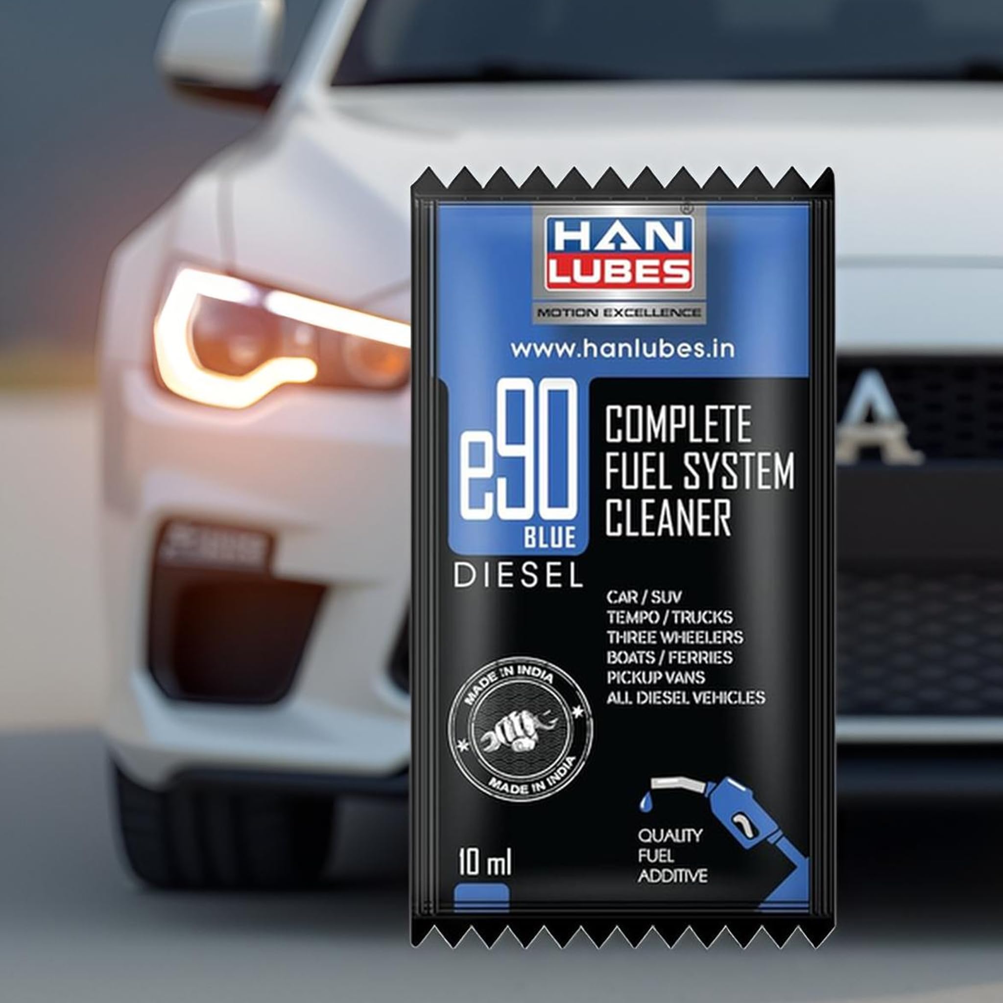 e90 Blue Diesel Additive 10ml x 10, Complete Fuel System Cleaner. Treats 100L of Diesel, for All Cars, SUVs, Trucks. Keeps Engine Clean, Improves Engine Smoothness, Fuel Economy & Pickup.