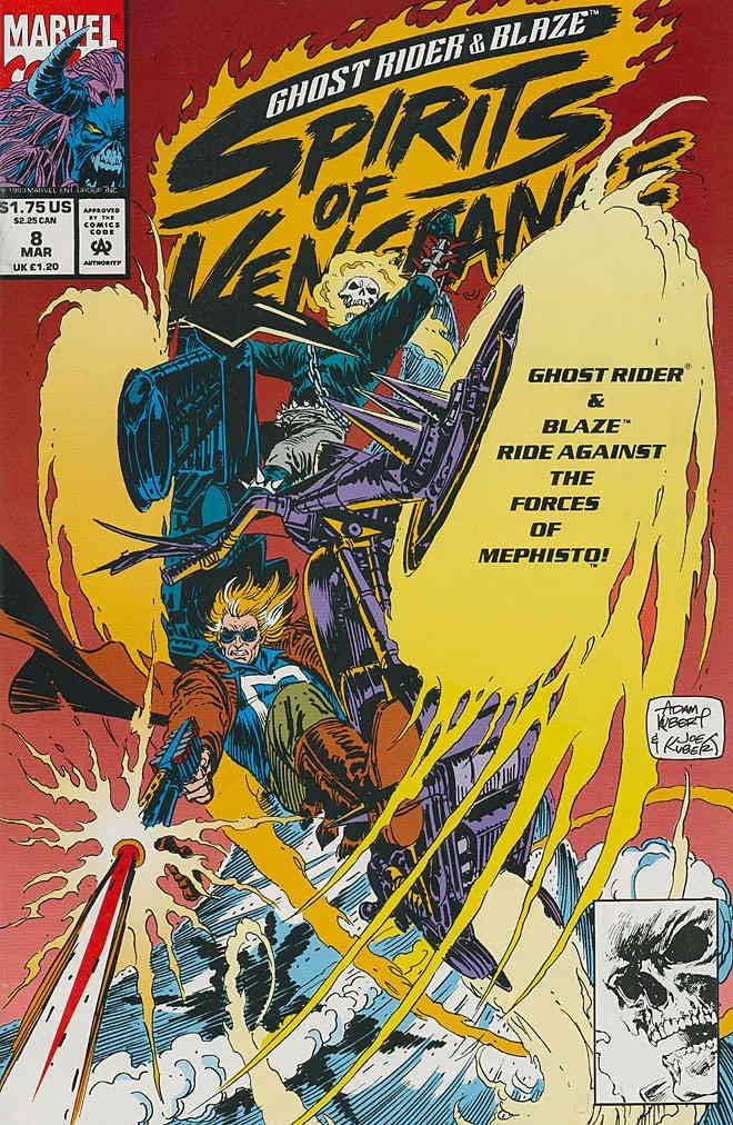 Ghost Rider/Blaze: Spirits of Vengeance #8 VF ; Marvel comic book