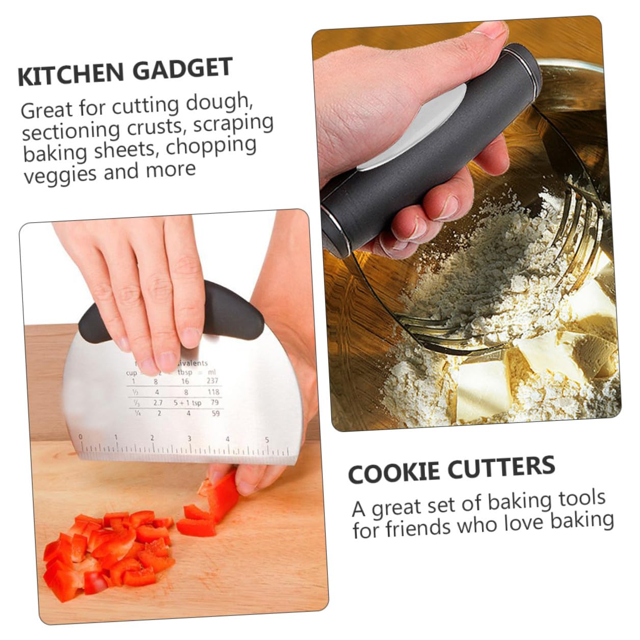 BESTYASH Utensilios para Hornear de Acero Inoxidable Cortador de Masa y Moldes para Galletas para Repostería Casera y Elaboración de Pasteles