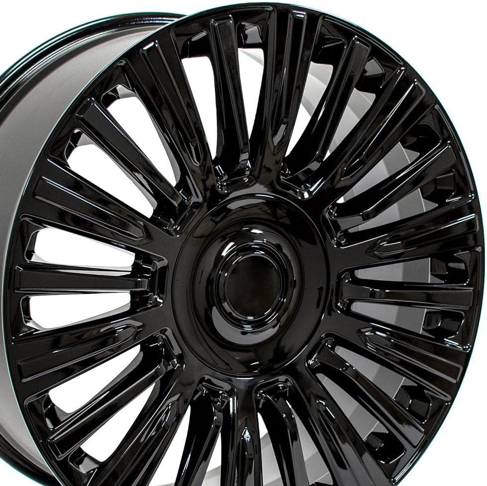OE Wheels CA92 22 Inch Rim Fits Escalade Premium Luxury Platimum Style 6x139.7 22x9 Gloss Black - Hollander 4876 (1)