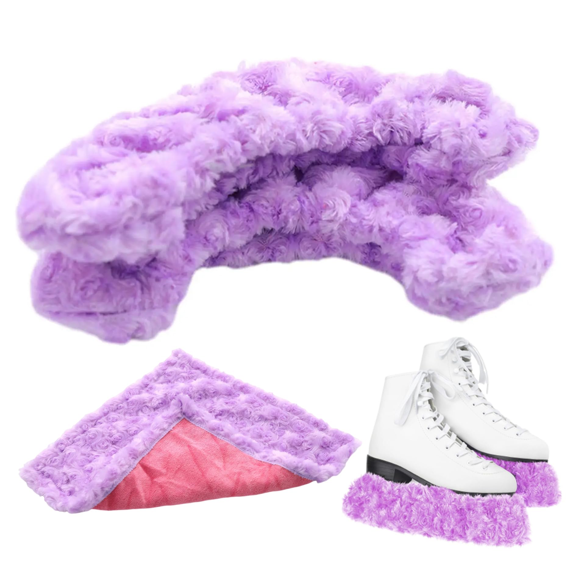 Ice Skate Soakers Purple Cashmere Super Absorbent Fast Drying Ice Skate Guards Multi-Purpose Skate Guards Care Kit for Girls Adult Skating Accessory Gift, Small, Skate Guards, Ice Skate Soakers